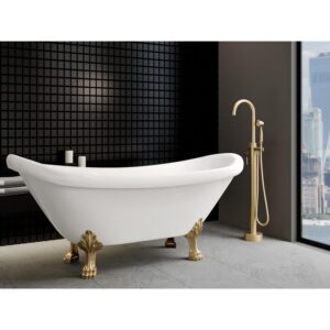 Castello USA CB-NEPTUNE-F Float Neptune 44 7/8 Inch Tub Filler with Shower Attachment