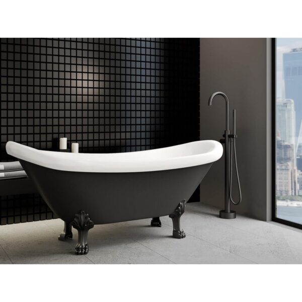 Castello USA CB-NEPTUNE-S Standard Neptune 44 7/8 Inch Tub Filler with Shower Attachment