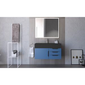 Castello USA CB-NILE-36BU-SET Nile 35 Inch Blue Vanity Set with Top