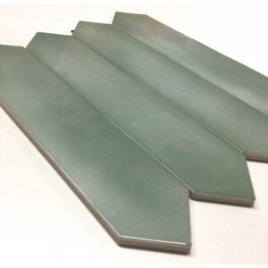 Castello USA CB-OPT-JDE-2X13 Italy 2 1/2 x 13 Inch Jade Green Glossy Ceramic Subway Wall Tile Picket