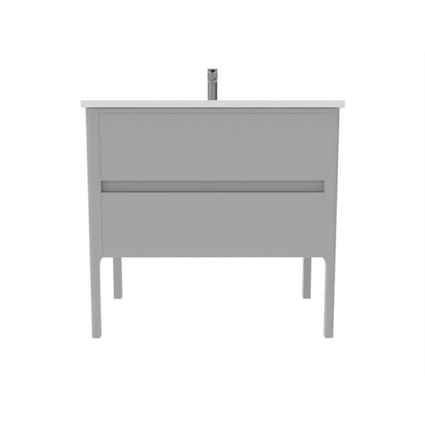 Castello USA CB-SERENA-36G-SET Serena 36 Inch Grey Vanity Set with Top