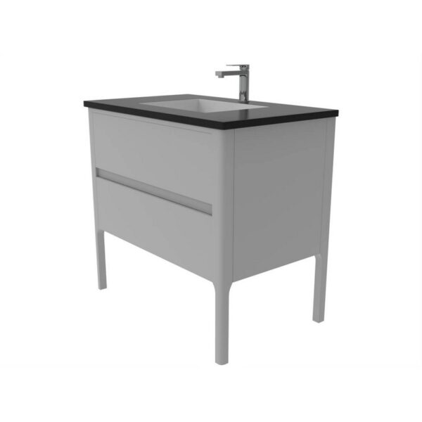 Castello USA CB-SERENA-36G-SET Serena 36 Inch Grey Vanity Set with Top