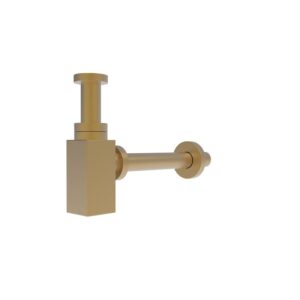 Castello USA CB-T1062 Brass Square Siphon Bottle Decorative P-Trap