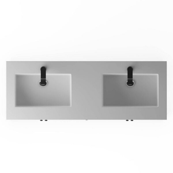 Castello USA CB-VENICE-60G-SET Venice 60 Inch Grey Vanity Set with Top