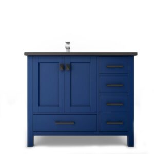 Castello USA CB-YAM-36BU-SET Yamyam 36 Inch Blue Vanity Set with Top