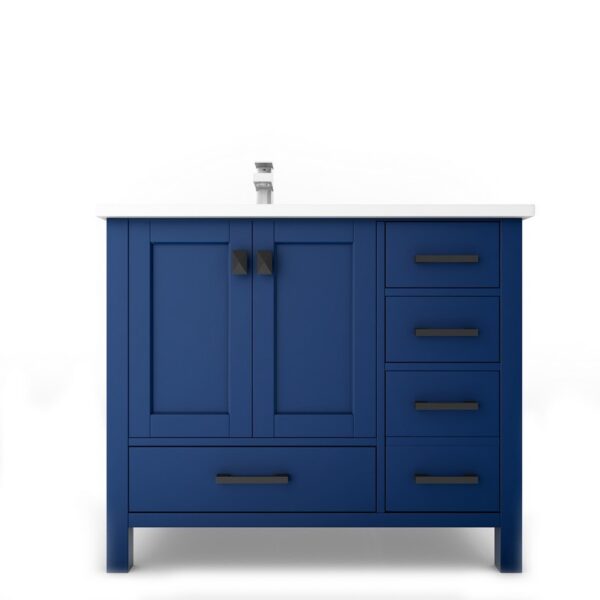 Castello USA CB-YAM-36BU-SET Yamyam 36 Inch Blue Vanity Set with Top