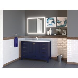 Castello USA CB-YAM-48BU-SET Yamyam 47 Inch Blue Vanity Set with Top