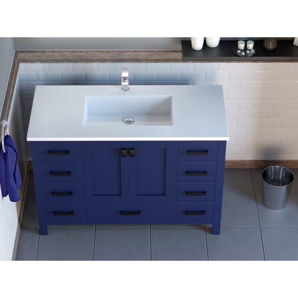 Castello USA CB-YAM-48BU-SET Yamyam 47 Inch Blue Vanity Set with Top