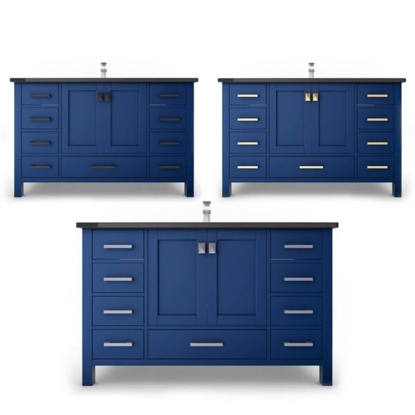 Castello USA CB-YAM-48BU-SET Yamyam 47 Inch Blue Vanity Set with Top