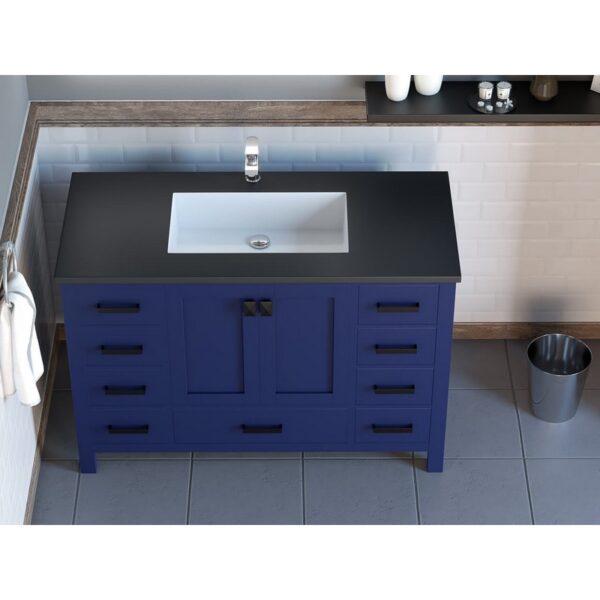 Castello USA CB-YAM-48BU-SET Yamyam 47 Inch Blue Vanity Set with Top