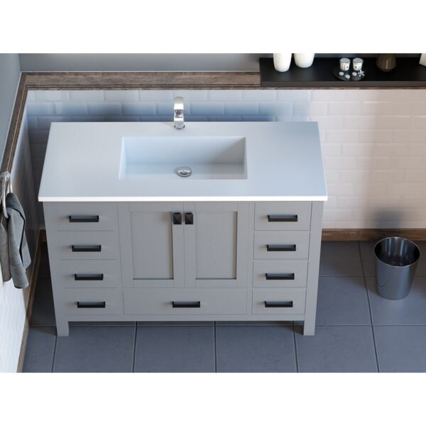 Castello USA CB-YAM-48G-SET Yamyam 47 Inch Grey Vanity Set with Top