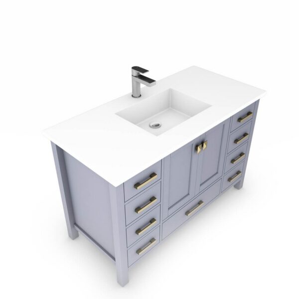 Castello USA CB-YAM-48G-SET Yamyam 47 Inch Grey Vanity Set with Top