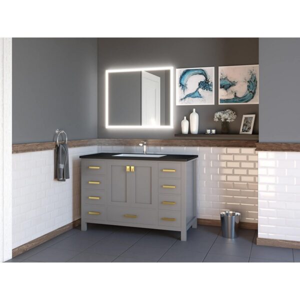 Castello USA CB-YAM-48G-SET Yamyam 47 Inch Grey Vanity Set with Top