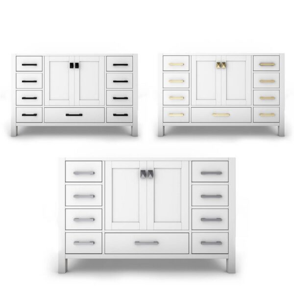 Castello USA CB-YAM-48W-SET Yamyam 47 Inch White Vanity Set with Top