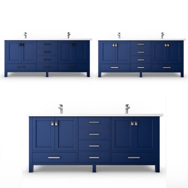 Castello USA CB-YAM-60BU-SET Yamyam 60 Inch Blue Vanity Set with Top