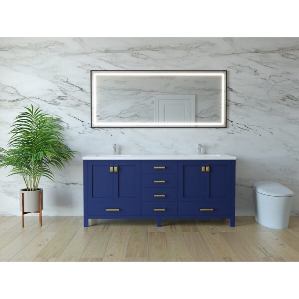 Castello USA CB-YAM-60BU-SET Yamyam 60 Inch Blue Vanity Set with Top