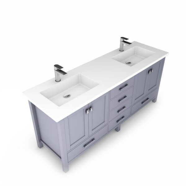 Castello USA CB-YAM-60G-SET Yamyam 60 Inch Grey Vanity Set with Top