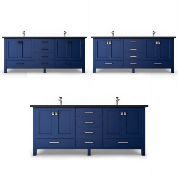 Castello USA CB-YAM-72BU-SET Yamyam 72 Inch Blue Vanity Set with Top