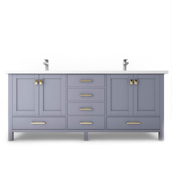 Castello USA CB-YAM-72G-SET Yamyam 72 Inch Grey Vanity Set with Top