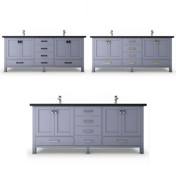 Castello USA CB-YAM-72G-SET Yamyam 72 Inch Grey Vanity Set with Top