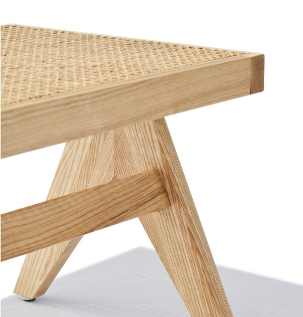 GFURN Celia Bench - Ash & Natural Rattan