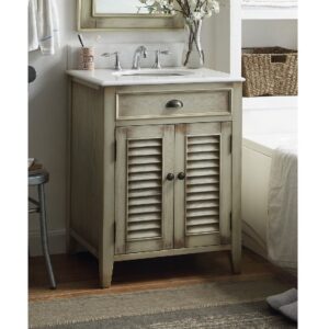 Chans Furniture CF-28323CW Abbeville 26 Inch Freestanding Cottage Style Single Bathroom Vanity in Beige