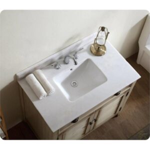 Chans Furniture CF-28324 Abbeville 36 Inch Distressed Beige Bathroom Sink Vanity