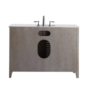 Chans Furniture ZK-28325 Abbeville 46 Inch Distressed Beige Bathroom Sink Vanity