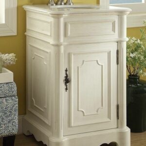 Chans Furniture CF-3006W-AW Teega 21 Inch Antique White Bathroom Sink Vanity