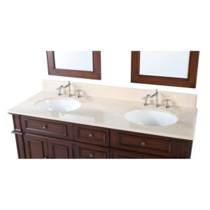 Chans Furniture CF-3048M-60 60 Inches Timeless Classic Sanford Double Sink Bathroom Vanity