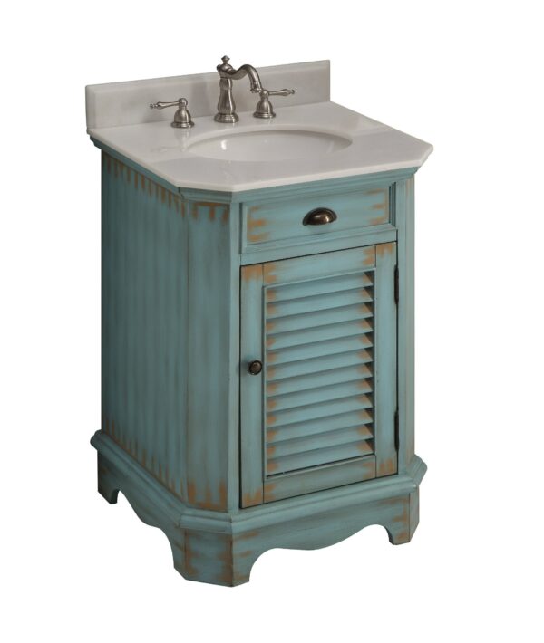 Chans Furniture CF-47523BU Abbeville 24 Inch Light Blue Bathroom Sink Vanity