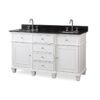 Chans Furniture GD-64601 60 Inches Comtempory Style Conduit Double Sink Single Sink Bathroom Vanity