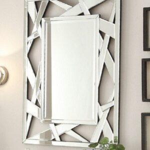 Chans Furniture MR-2206 Zenni 28 Inch Silver Wall Mirror