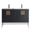 Chans Furniture CL-102DG-47QD 47 Inch Tennant Brand Kuro Minimalistic Dawn Gray Double Bathroom Vanity