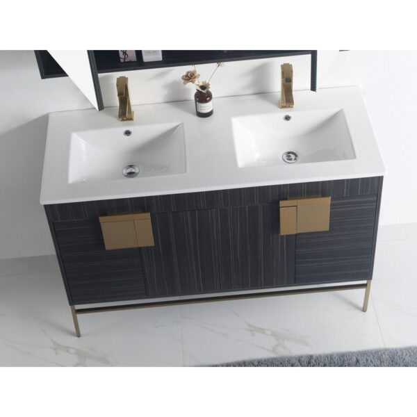 Chans Furniture CL-102DG-47QD 47 Inch Tennant Brand Kuro Minimalistic Dawn Gray Double Bathroom Vanity