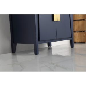 Chans Furniture CL-22NB30-ZI 30 Inches Tennant Brand Larvotto Contemporary Bathroom Vanity In Navy Blue