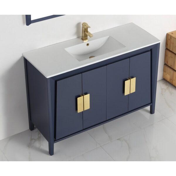 Chans Furniture CL-22NB47-ZI 48 Inches Larvotto Color Modern Single Sink Bathroom Vanity In Light Wheat