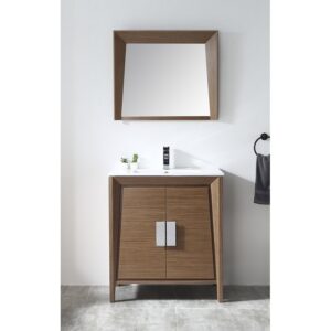 Chans Furniture CL-22WV30-ZI 30 Inches Tennant Brand Larvotto Contemporary Bathroom Vanity In Light Wheat