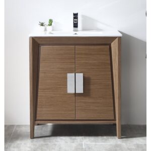 Chans Furniture CL-22WV30-ZI 30 Inches Tennant Brand Larvotto Contemporary Bathroom Vanity In Light Wheat