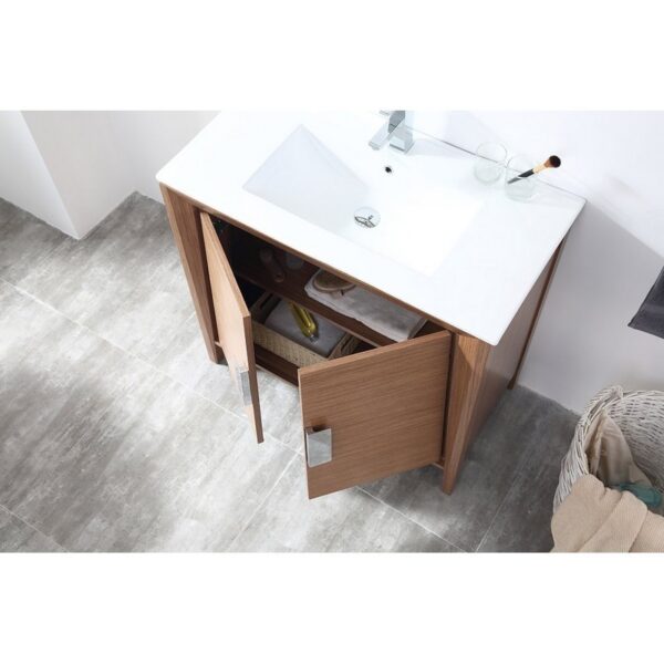 Chans Furniture CL-22WV30-ZI 30 Inches Tennant Brand Larvotto Contemporary Bathroom Vanity In Light Wheat