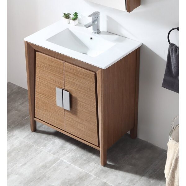 Chans Furniture CL-22WV36-ZI 36 Inches Larvotto Modern Single Sink Bathroom Vanity In Light Wheat