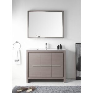 Chans Furniture CL10-GO40-ZI 40 Inch Tennant Brand Modern Style Vanity - Viara Bathroom Sink Vanity in Gray Oak