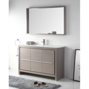 Chans Furniture CL10-GO47-ZI 48 Inch Tennant Brand VIARA Modern Style Vanity - Bathroom Sink Vanity in Gray Oak