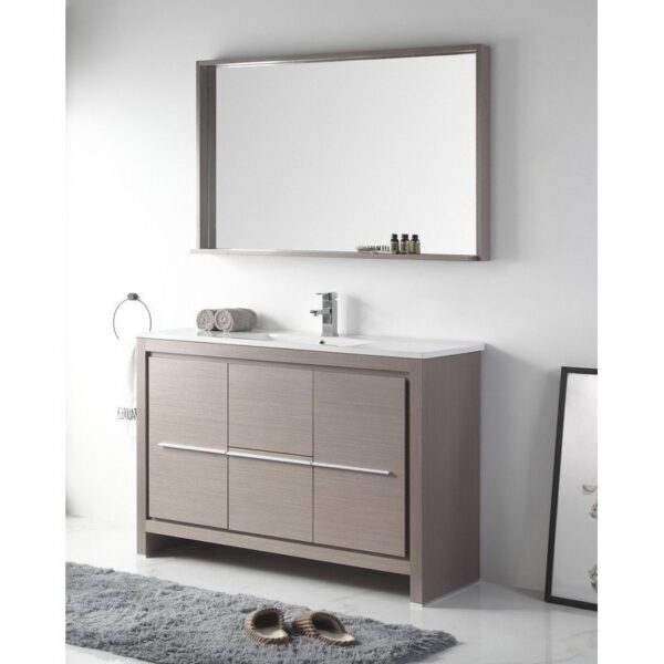 Chans Furniture CL10-GO47-ZI 48 Inch Tennant Brand VIARA Modern Style Vanity - Bathroom Sink Vanity in Gray Oak