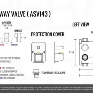 Kubebath KB CR2004JHH3V Aqua Piazza Shower Set with 8 Inch Ceiling Mount Square Rain Shower, Handheld and 4 Body Jets