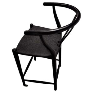 GFURN Dagmar Counter Stool - Black & Black Cord