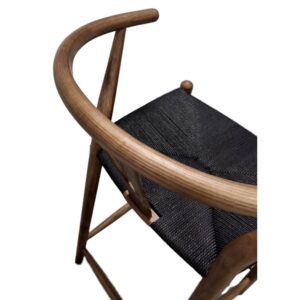 GFURN Dagmar Counter Stool - Walnut & Black Cord