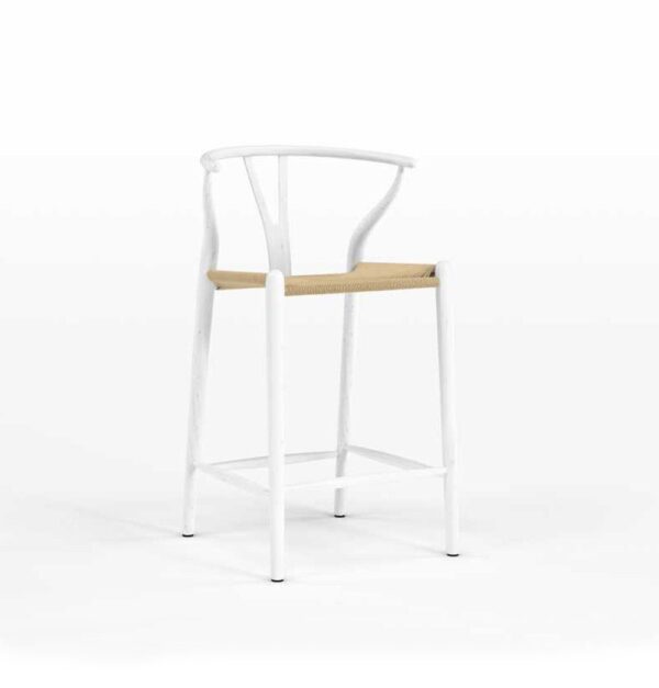 GFURN Dagmar Counter Stool - White & Natural Cord