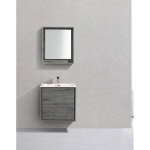 Kubebath DL24 De Lusso 24 Inch Wall Mount Single Sink Bath Vanity