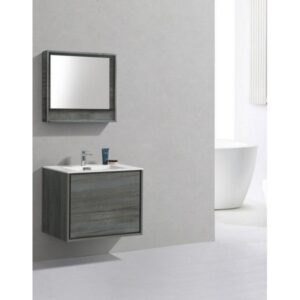 Kubebath DL30 De Lusso 30 Inch Wall Mount Single Sink Bath Vanity